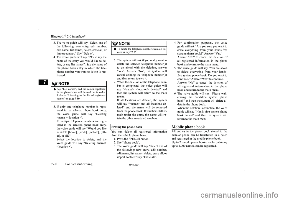 MITSUBISHI L200 2020  Owners Manual (in English) �3�.�T�h�e�  �v�o�i�c�e�  �g�u�i�d�e�  �w�i�l�l�  �s�a�y�  �“�S�e�l�e�c�t�  �o�n�e�  �o�f
�t�h�e�  �f�o�l�l�o�w�i�n�g�:�  �n�e�w�  �e�n�t�r�y�,�  �e�d�i�t�  �n�u�m�b�e�r�, �e�d�i�t� �n�a�m�e�,� �l�i