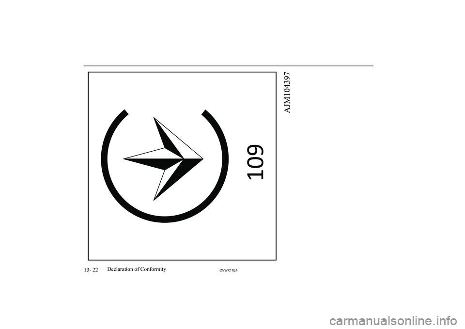 MITSUBISHI SHOGUN 2017 Owners Manual (in English) 13- 22OVWX17E1Declaration of Conformity MITSUBISHI SHOGUN 2017 Owners Manual (in English) 13- 22OVWX17E1Declaration of Conformity