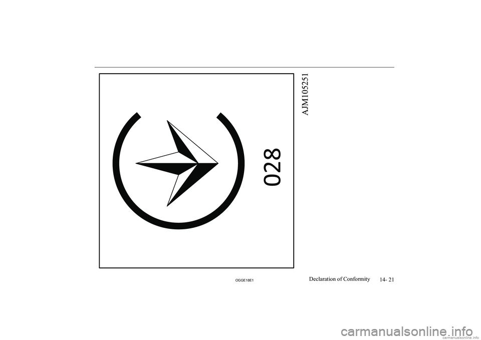 MITSUBISHI OUTLANDER PHEV 2018 Owners Manual (in English) 14- 21
OGGE18E1Declaration of Conformity MITSUBISHI OUTLANDER PHEV 2018 Owners Manual (in English) 14- 21
OGGE18E1Declaration of Conformity