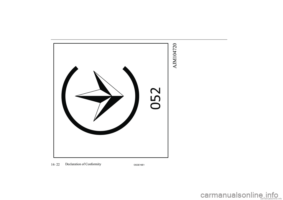 MITSUBISHI OUTLANDER PHEV 2018 Owners Manual (in English) 14- 22OGGE18E1Declaration of Conformity MITSUBISHI OUTLANDER PHEV 2018 Owners Manual (in English) 14- 22OGGE18E1Declaration of Conformity