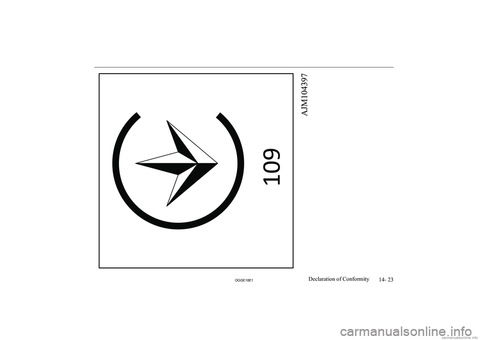 MITSUBISHI OUTLANDER PHEV 2018 Owners Manual (in English) 14- 23
OGGE18E1Declaration of Conformity MITSUBISHI OUTLANDER PHEV 2018 Owners Manual (in English) 14- 23
OGGE18E1Declaration of Conformity