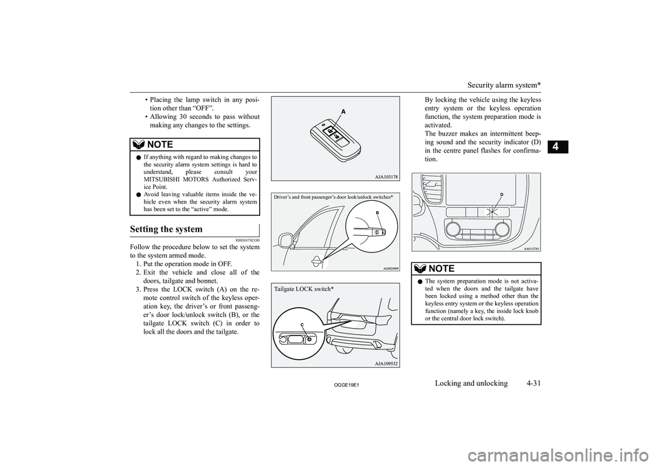 MITSUBISHI OUTLANDER PHEV 2019  Owners Manual (in English) �