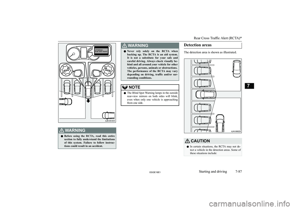 MITSUBISHI OUTLANDER PHEV 2019  Owners Manual (in English) �:�A�R�N�,�N�G�z�B�e�f�o�r�e�  �u�s�i�n�g�  �t�h�e�  �R�C�T�A�,�  �r�e�a�d�  �t�h�i�s�  �e�n�t�i�r�e
�s�e�c�t�i�o�n�  �t�o�  �f�u�l�l�y�  �u�n�d�e�r�s�t�a�n�d�  �t�h�e�  �l�i�m�i�t�a�t�i�o�n�s
�o�f�  