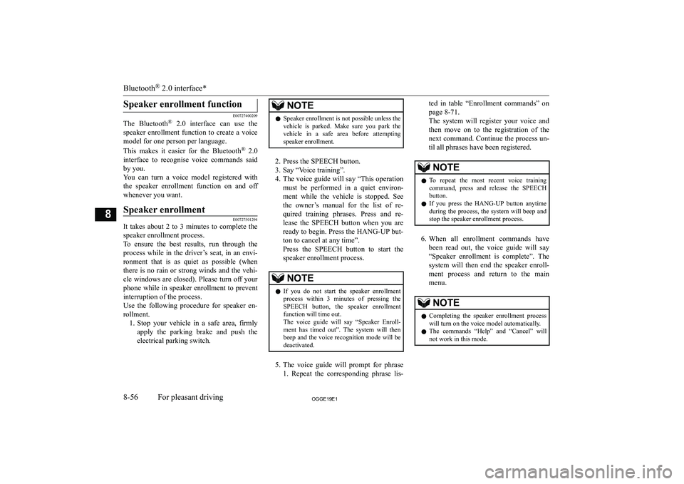 MITSUBISHI OUTLANDER PHEV 2019  Owners Manual (in English) �S�p�e�a�k�e�r� �e�n�r�o�l�l�m�e�n�t� �f�u�n�c�t�i�o�n
�E�0�0�7�2�7�4�0�0�2�0�9
�T�h�e�  �B�l�u�e�t�o�o�t�h �