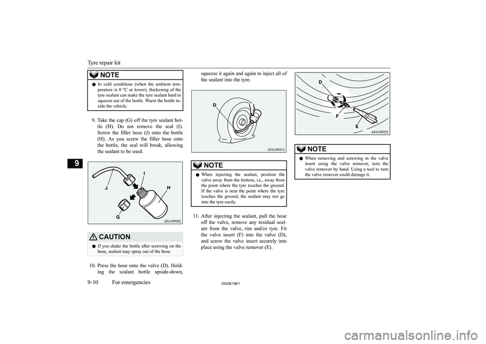 MITSUBISHI OUTLANDER PHEV 2019  Owners Manual (in English) �N�O�T�E�z�I�n�  �c�o�l�d�  �c�o�n�d�i�t�i�o�n�s�  �(�w�h�e�n�  �t�h�e�  �a�m�b�i�e�n�t�  �t�e�m�-
�p�e�r�a�t�u�r�e�  �i�s�  �0�  �