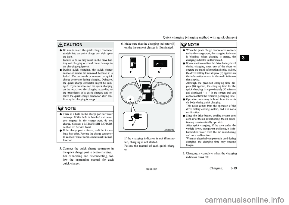 MITSUBISHI OUTLANDER PHEV 2019   (in English) Repair Manual �C�A�U�T�,�O�N�z�B�e�  �s�u�r�e�  �t�o�  �i�n�s�e�r�t�  �t�h�e�  �q�u�i�c�k�  �c�h�a�r�g�e�  �c�o�n�n�e�c�t�o�r
�s�t�r�a�i�g�h�t� �i�n�t�o� �t�h�e� �q�u�i�c�k� �c�h�a�r�g�e� �p�o�r�t� �r�i�g�h�t� �u�p