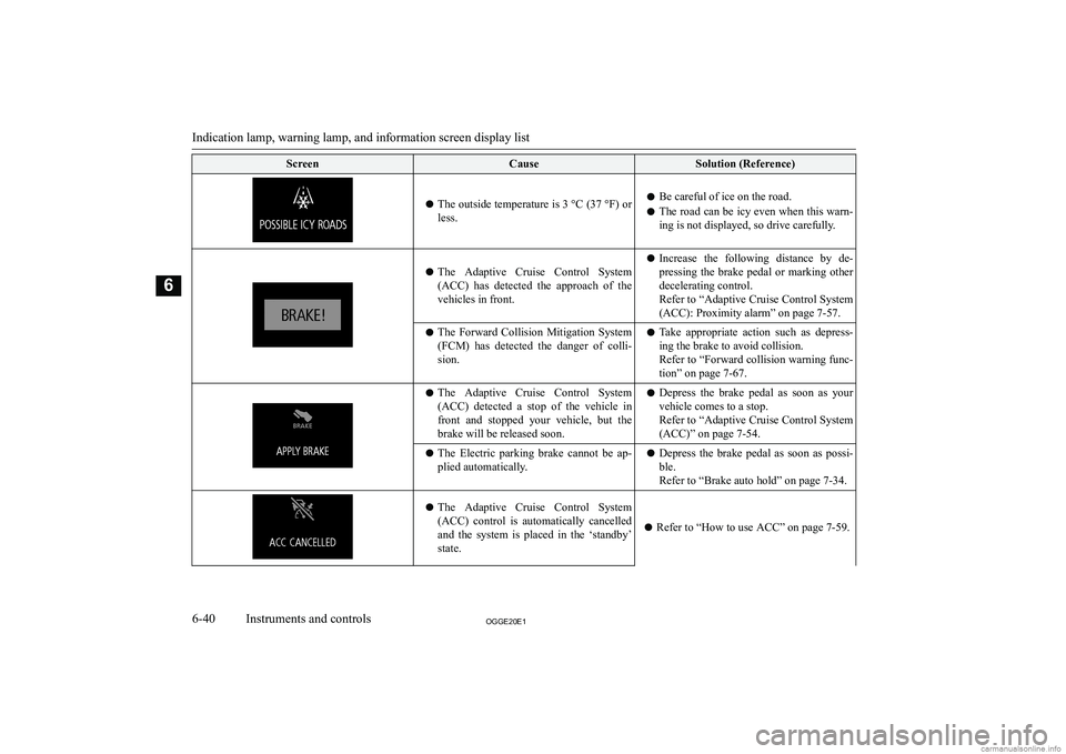 MITSUBISHI OUTLANDER PHEV 2020  Owners Manual (in English) �S�c�r�e�e�n�C�a�u�s�e�S�o�l�u�t�i�o�n� �(�R�e�f�e�r�e�n�c�e�)
�z�T�h�e� �o�u�t�s�i�d�e� �t�e�m�p�e�r�a�t�u�r�e� �i�s� 
�3� �