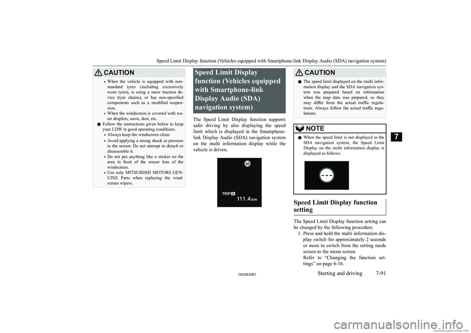 MITSUBISHI OUTLANDER PHEV 2020  Owners Manual (in English) �C�A�U�T�,�O�N�