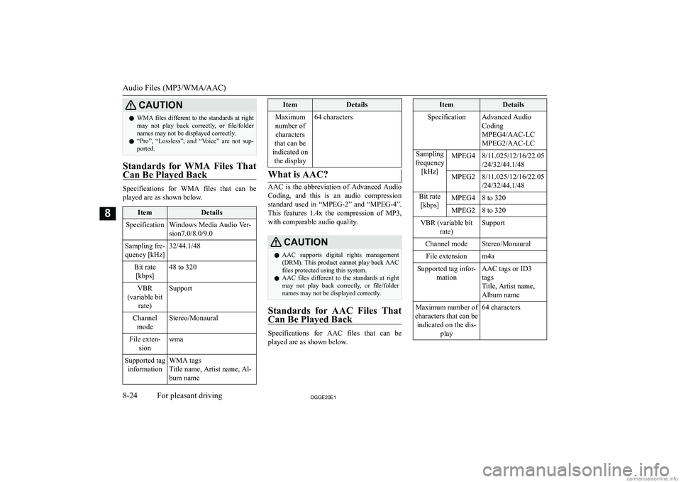 MITSUBISHI OUTLANDER PHEV 2020  Owners Manual (in English) �C�A�U�T�,�O�N�z�W�M�A� �f�i�l�e�s� �d�i�f�f�e�r�e�n�t� �t�o� �t�h�e� �s�t�a�n�d�a�r�d�s� �a�t� �r�i�g�h�t
�m�a�y�  �n�o�t�  �p�l�a�y�  �b�a�c�k�  �c�o�r�r�e�c�t�l�y�,�  �o�r�  �f�i�l�e�/�f�o�l�d�e�r
