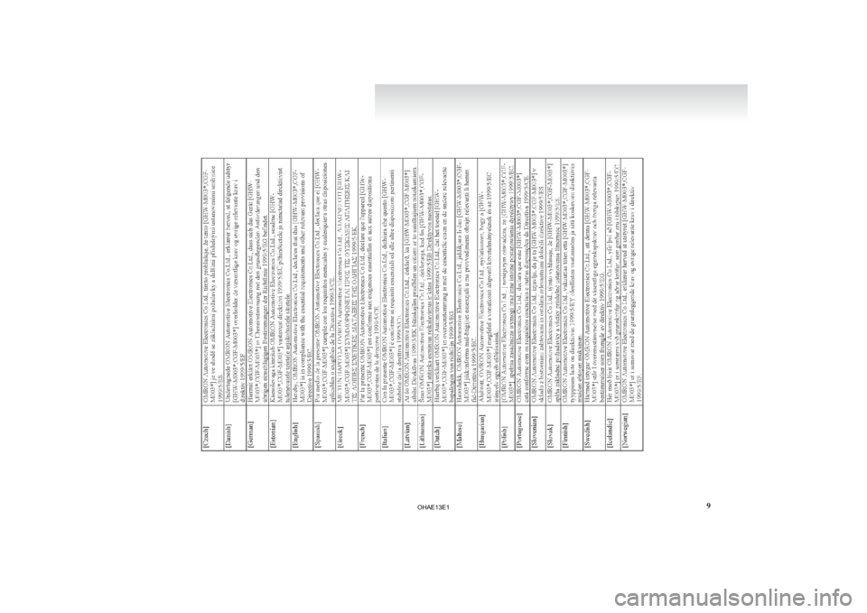 MITSUBISHI iMiEV 2013 Owners Manual (in English) 9
OHAE13E1 MITSUBISHI iMiEV 2013 Owners Manual (in English) 9
OHAE13E1