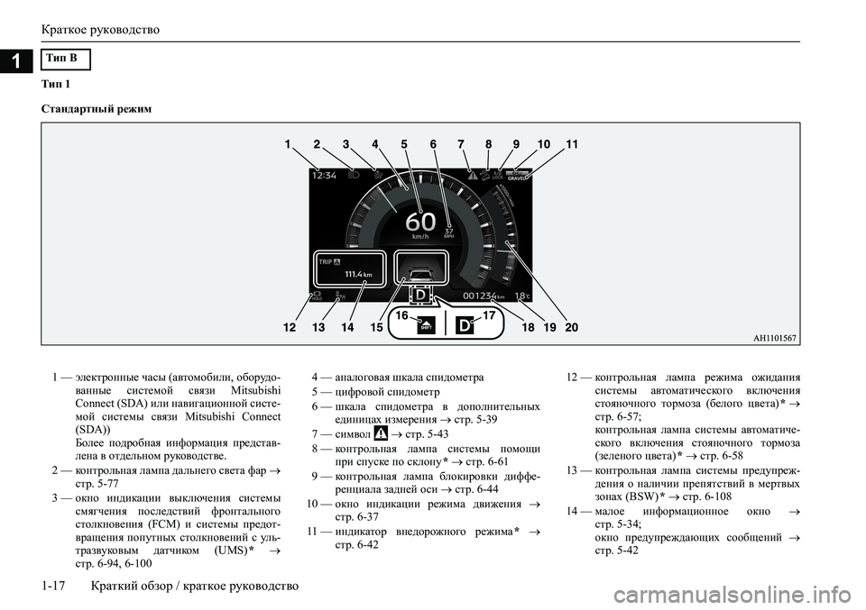 MITSUBISHI PAJERO SPORT 2020 Руководство по эксплуатации и техобслуживанию (in Russian) Краткое руководство
1-17 Краткий обзор / краткое руководство
1
Тип 1
Стандартный режимТип B
1 — электронные часы MITSUBISHI PAJERO SPORT 2020 Руководство по эксплуатации и техобслуживанию (in Russian) Краткое руководство
1-17 Краткий обзор / краткое руководство
1
Тип 1
Стандартный режимТип B
1 — электронные часы