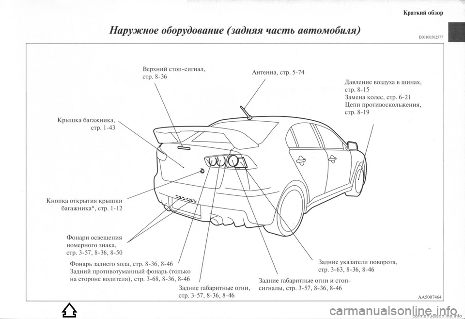 MITSUBISHI LANCER EVOLUTION 2009 Руководство по эксплуатации и техобслуживанию (in Russian) MITSUBISHI LANCER EVOLUTION 2009 Руководство по эксплуатации и техобслуживанию (in Russian)