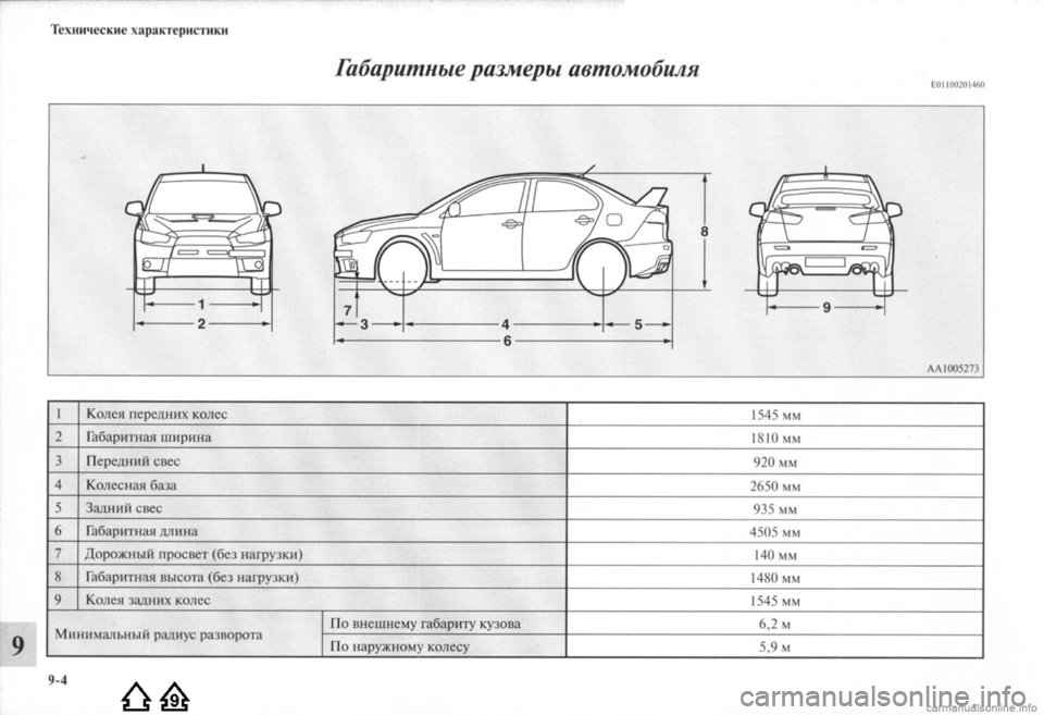 MITSUBISHI LANCER EVOLUTION 2009  Руководство по эксплуатации и техобслуживанию (in Russian) 