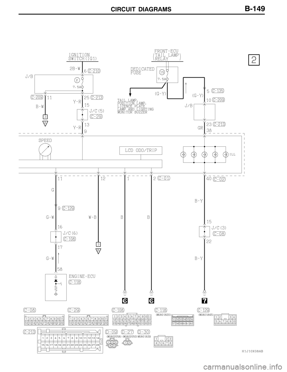 MITSUBISHI LANCER EVOLUTION 2007  Service Repair Manual CIRCUIT DIAGRAMSB-149 
