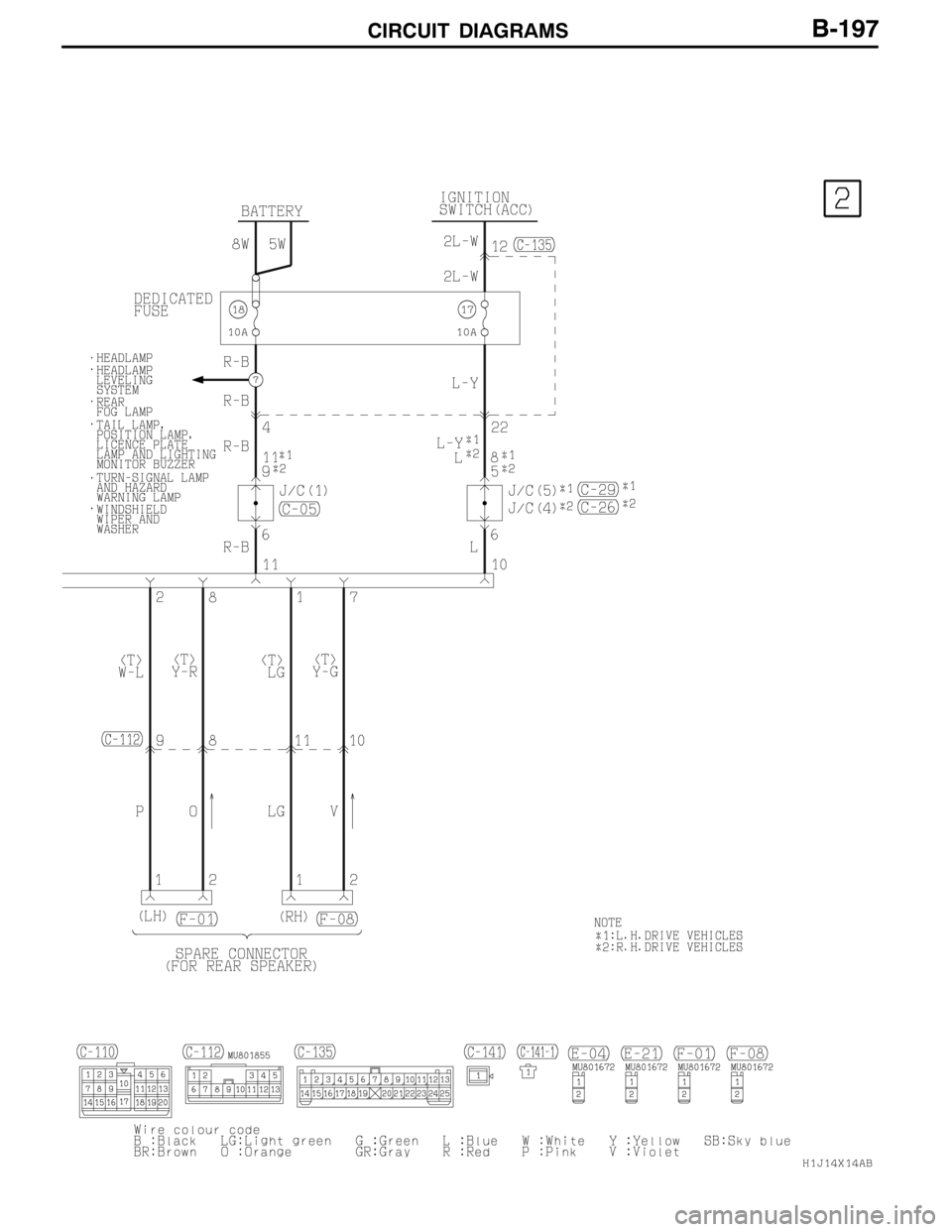 MITSUBISHI LANCER EVOLUTION 2007 Service Repair Manual CIRCUIT DIAGRAMSB-197 MITSUBISHI LANCER EVOLUTION 2007 Service Repair Manual CIRCUIT DIAGRAMSB-197