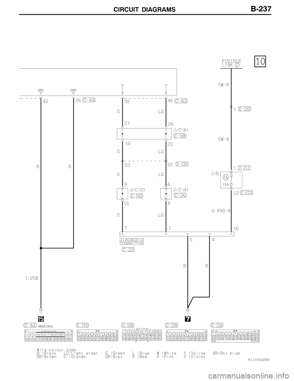 MITSUBISHI LANCER EVOLUTION 2007 Service Repair Manual CIRCUIT DIAGRAMSB-237 MITSUBISHI LANCER EVOLUTION 2007 Service Repair Manual CIRCUIT DIAGRAMSB-237