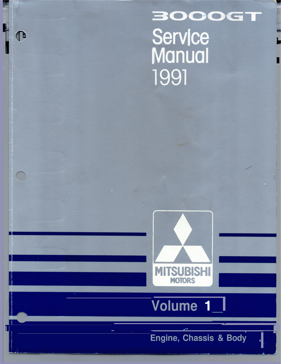MITSUBISHI 3000GT 1991  Service Manual Volume lm
I ‘k,‘6III
Engine, Chassis & Bodyf 