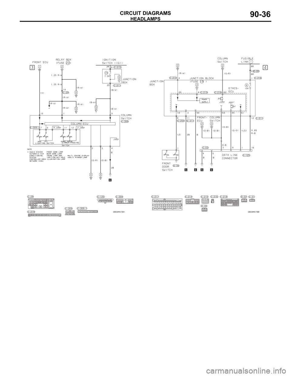 MITSUBISHI 380 2005 Repair Manual HEADLAMPS
CIRCUIT DIAGRAMS90-36 MITSUBISHI 380 2005 Repair Manual HEADLAMPS
CIRCUIT DIAGRAMS90-36