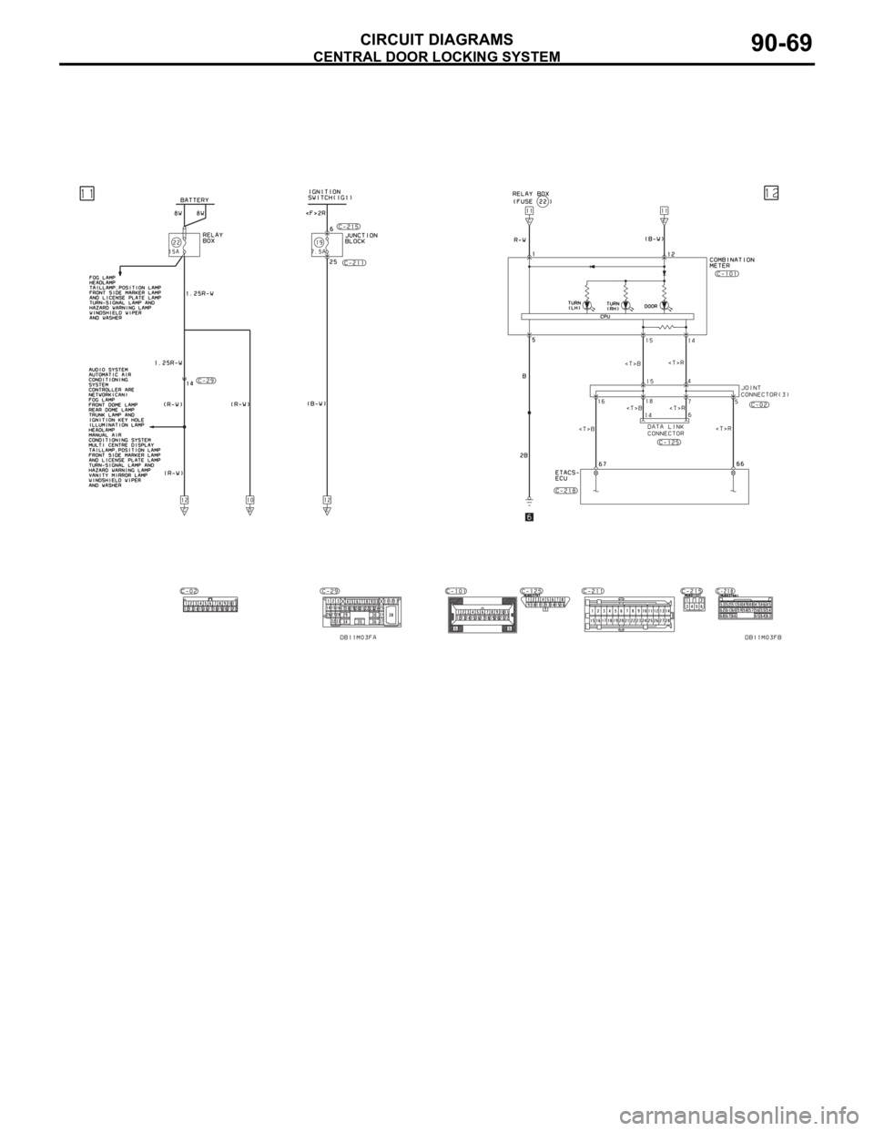 MITSUBISHI 380 2005 Workshop Manual CENTRAL DOOR LOCKING SYSTEM
CIRCUIT DIAGRAMS90-69 MITSUBISHI 380 2005 Workshop Manual CENTRAL DOOR LOCKING SYSTEM
CIRCUIT DIAGRAMS90-69