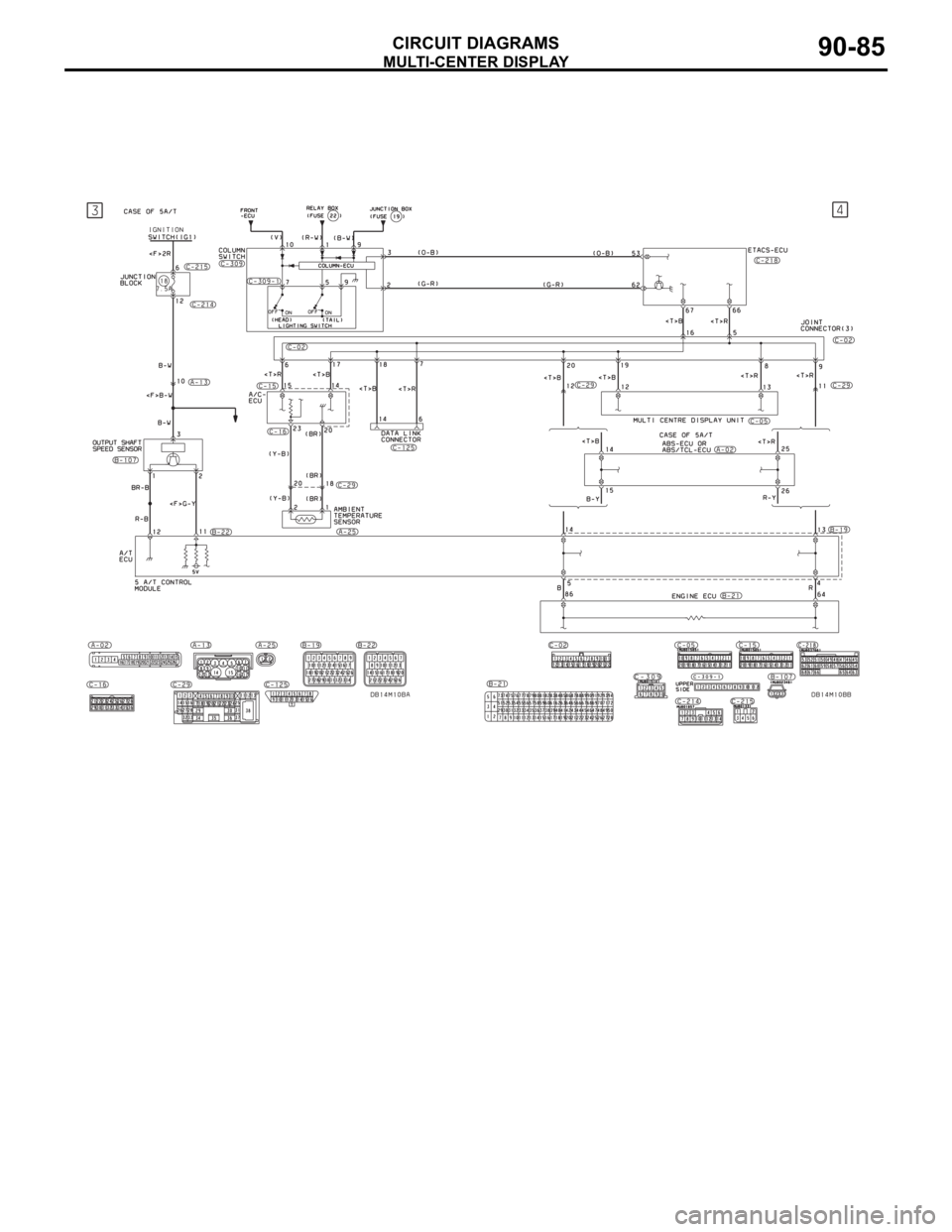 MITSUBISHI 380 2005 Workshop Manual MULTI-CENTER DISPLAY
CIRCUIT DIAGRAMS90-85 MITSUBISHI 380 2005 Workshop Manual MULTI-CENTER DISPLAY
CIRCUIT DIAGRAMS90-85