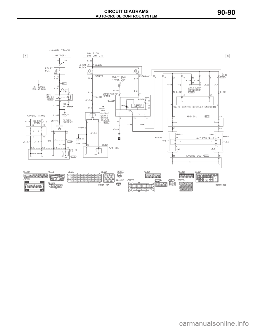 MITSUBISHI 380 2005 Workshop Manual AUTO-CRUISE CONTROL SYSTEM
CIRCUIT DIAGRAMS90-90 MITSUBISHI 380 2005 Workshop Manual AUTO-CRUISE CONTROL SYSTEM
CIRCUIT DIAGRAMS90-90