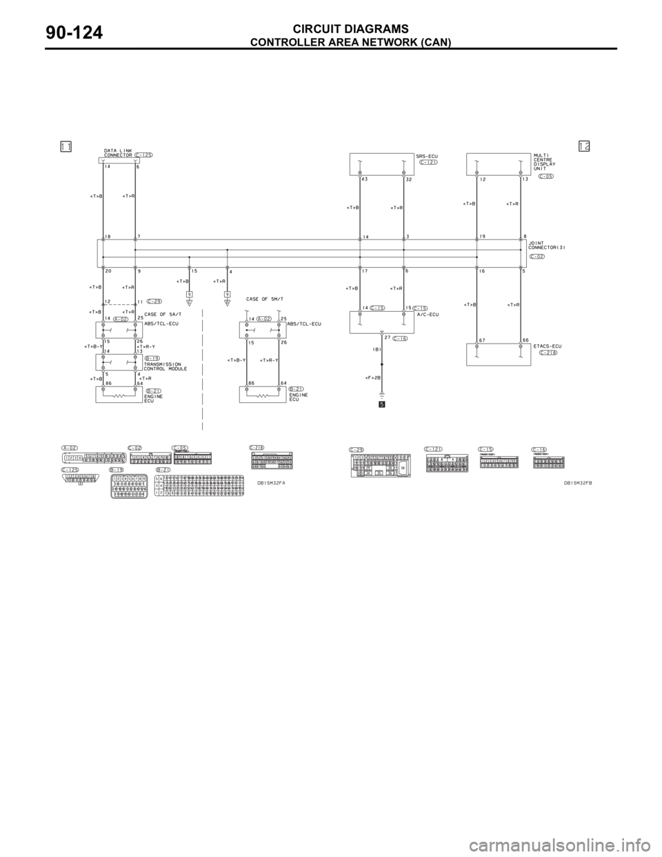 MITSUBISHI 380 2005 Workshop Manual CONTROLLER AREA NETWORK (CAN)
CIRCUIT DIAGRAMS90-124 MITSUBISHI 380 2005 Workshop Manual CONTROLLER AREA NETWORK (CAN)
CIRCUIT DIAGRAMS90-124