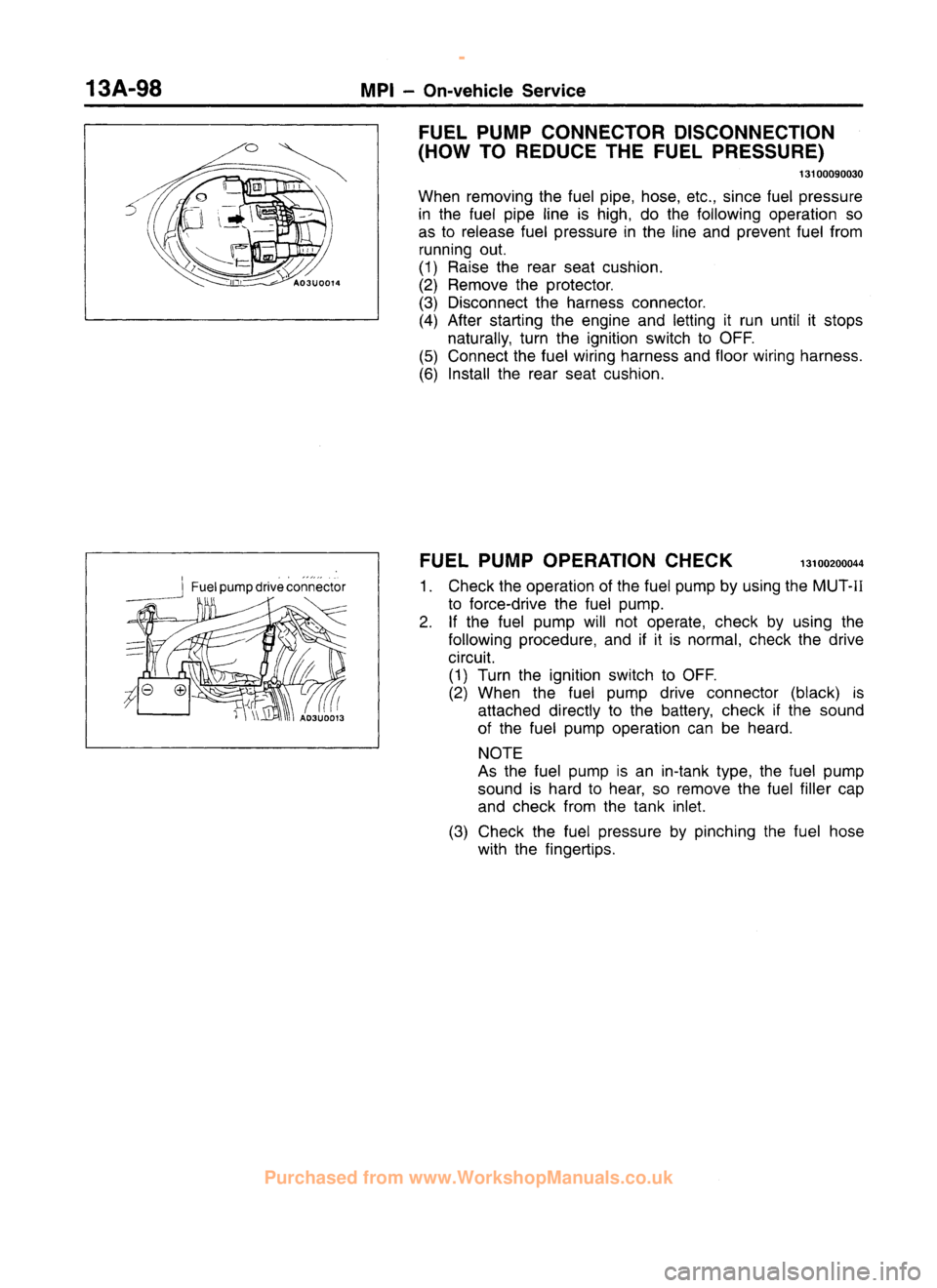 MITSUBISHI CARISMA 1995  Workshop Manual 
 
www.WorkshopManuals.co.uk

 
Purchased from www.WorkshopManuals.co.uk 