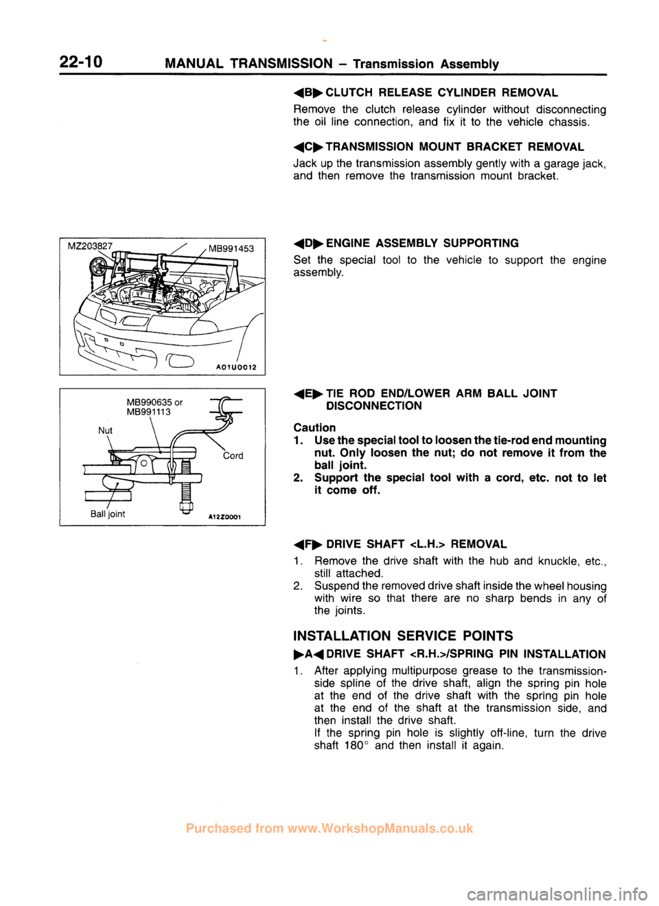 MITSUBISHI CARISMA 1995  Workshop Manual 
 
www.WorkshopManuals.co.uk

 
Purchased from www.WorkshopManuals.co.uk 