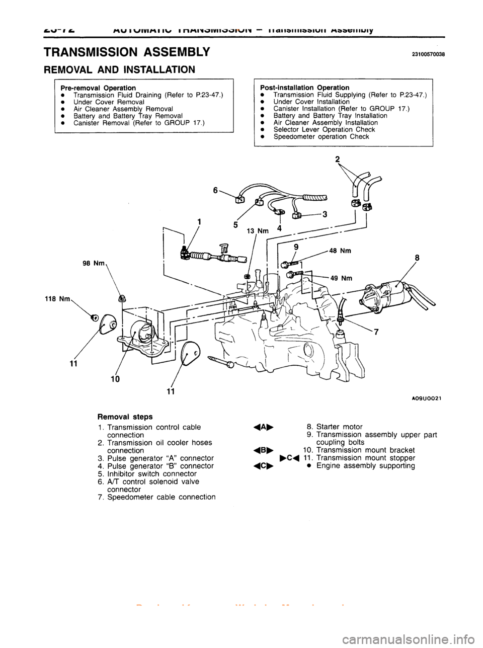 MITSUBISHI CARISMA 1995 Workshop Manual
www.WorkshopManuals.co.uk
Purchased from www.WorkshopManuals.co.uk MITSUBISHI CARISMA 1995 Workshop Manual
www.WorkshopManuals.co.uk
Purchased from www.WorkshopManuals.co.uk