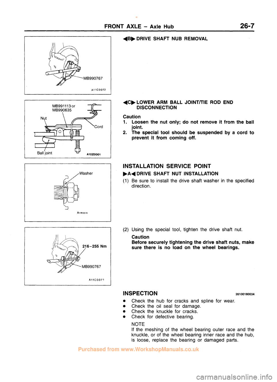 MITSUBISHI CARISMA 1995 Workshop Manual
www.WorkshopManuals.co.uk
Purchased from www.WorkshopManuals.co.uk MITSUBISHI CARISMA 1995 Workshop Manual
www.WorkshopManuals.co.uk
Purchased from www.WorkshopManuals.co.uk