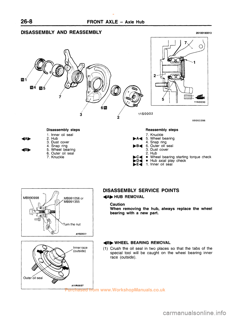 MITSUBISHI CARISMA 1995 Workshop Manual
www.WorkshopManuals.co.uk
Purchased from www.WorkshopManuals.co.uk MITSUBISHI CARISMA 1995 Workshop Manual
www.WorkshopManuals.co.uk
Purchased from www.WorkshopManuals.co.uk