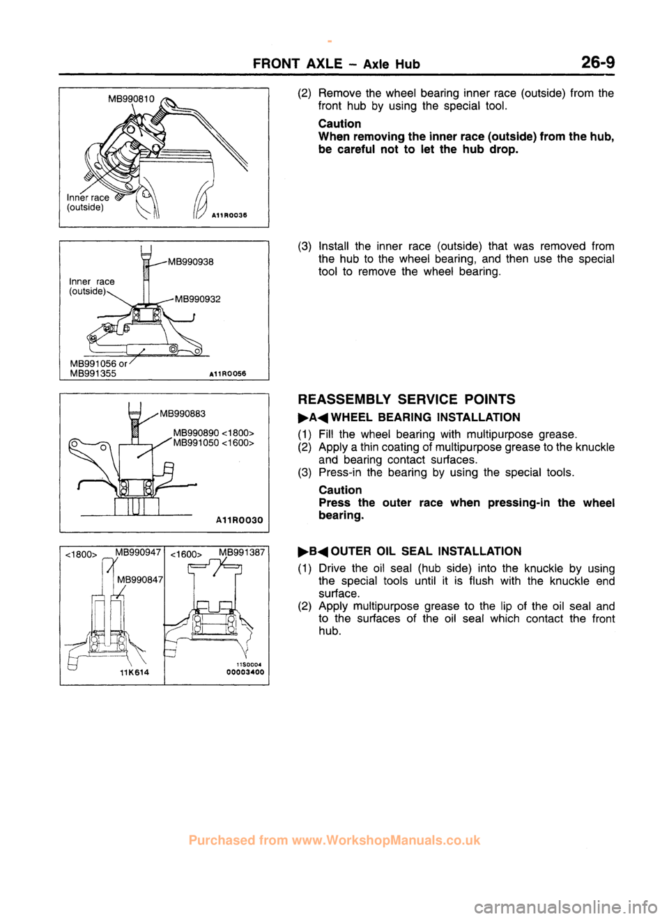 MITSUBISHI CARISMA 1995 Workshop Manual
www.WorkshopManuals.co.uk
Purchased from www.WorkshopManuals.co.uk MITSUBISHI CARISMA 1995 Workshop Manual
www.WorkshopManuals.co.uk
Purchased from www.WorkshopManuals.co.uk