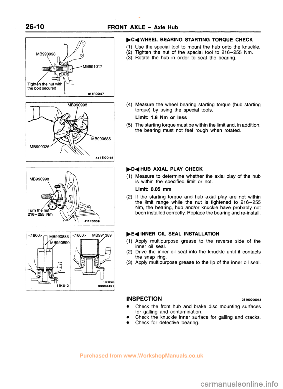 MITSUBISHI CARISMA 1995 Workshop Manual
www.WorkshopManuals.co.uk
Purchased from www.WorkshopManuals.co.uk MITSUBISHI CARISMA 1995 Workshop Manual
www.WorkshopManuals.co.uk
Purchased from www.WorkshopManuals.co.uk