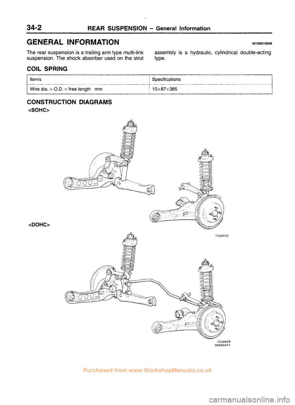 MITSUBISHI CARISMA 1995 Workshop Manual
www.WorkshopManuals.co.uk
Purchased from www.WorkshopManuals.co.uk MITSUBISHI CARISMA 1995 Workshop Manual
www.WorkshopManuals.co.uk
Purchased from www.WorkshopManuals.co.uk