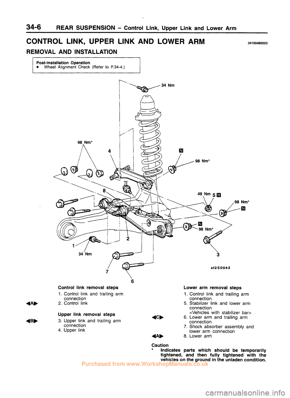 MITSUBISHI CARISMA 1995 Workshop Manual
www.WorkshopManuals.co.uk
Purchased from www.WorkshopManuals.co.uk MITSUBISHI CARISMA 1995 Workshop Manual
www.WorkshopManuals.co.uk
Purchased from www.WorkshopManuals.co.uk