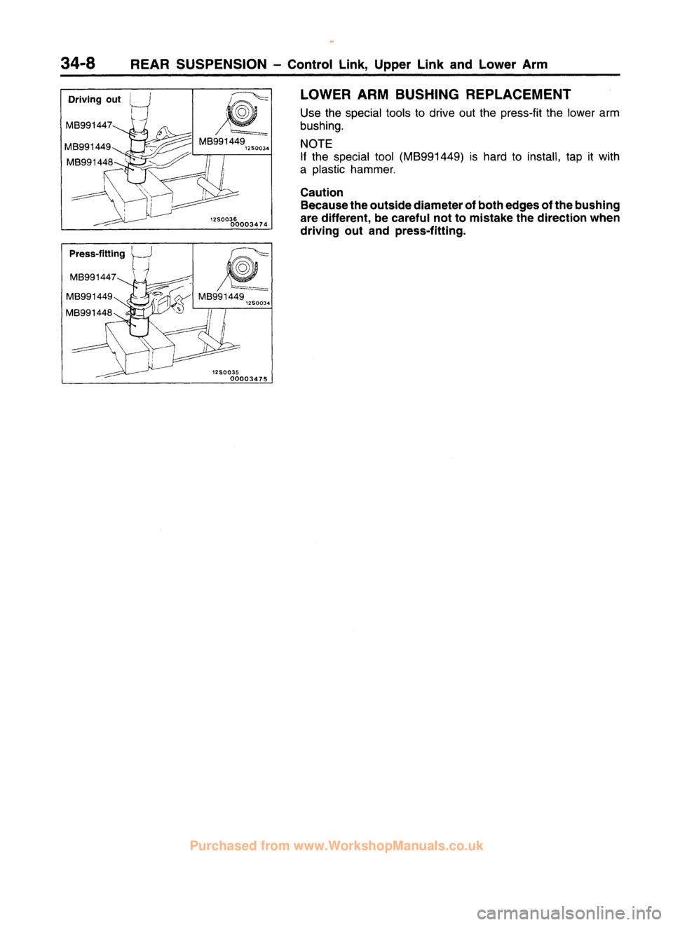 MITSUBISHI CARISMA 1995 Workshop Manual
www.WorkshopManuals.co.uk
Purchased from www.WorkshopManuals.co.uk MITSUBISHI CARISMA 1995 Workshop Manual
www.WorkshopManuals.co.uk
Purchased from www.WorkshopManuals.co.uk