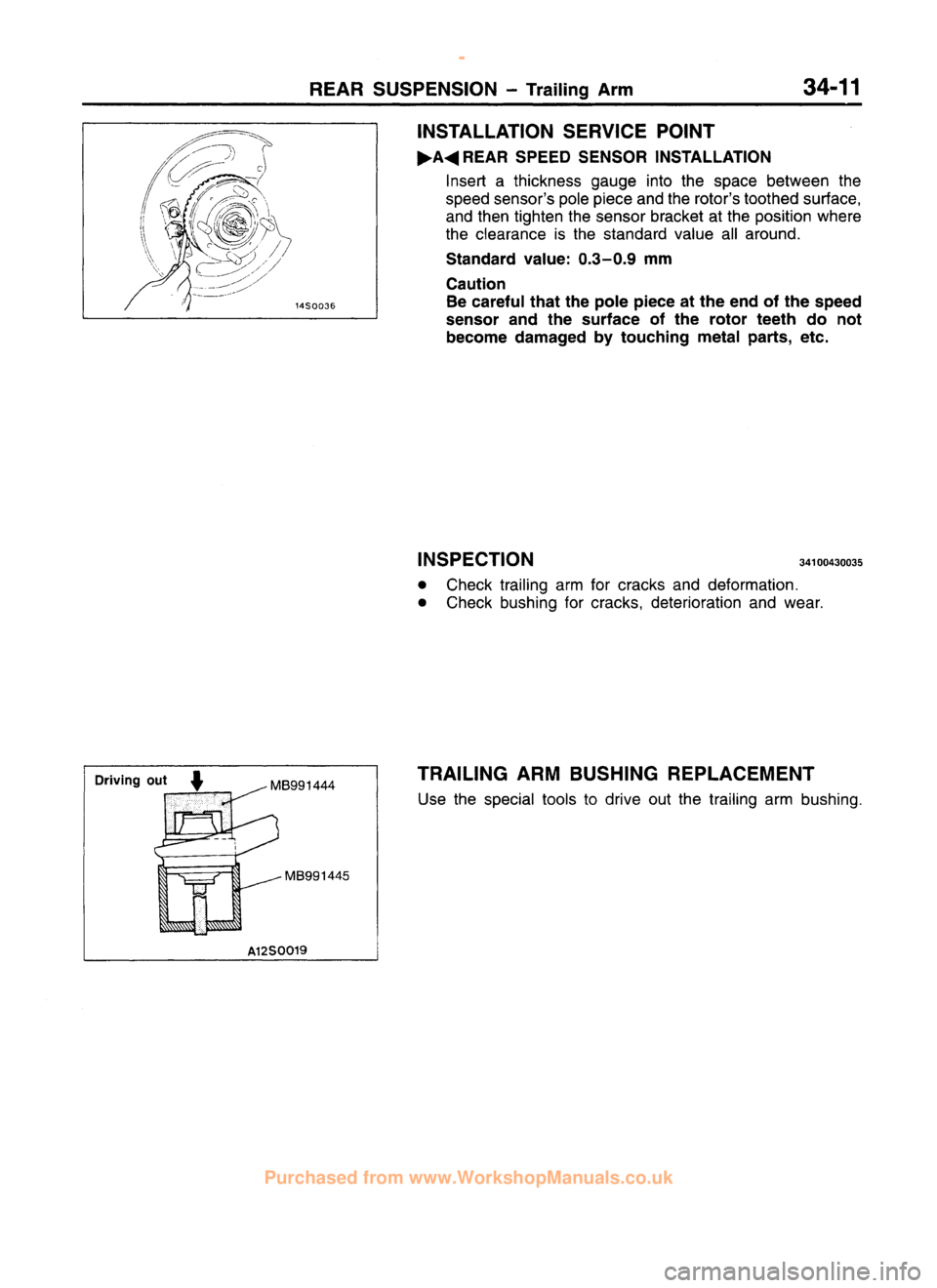 MITSUBISHI CARISMA 1995 Workshop Manual
www.WorkshopManuals.co.uk
Purchased from www.WorkshopManuals.co.uk MITSUBISHI CARISMA 1995 Workshop Manual
www.WorkshopManuals.co.uk
Purchased from www.WorkshopManuals.co.uk
