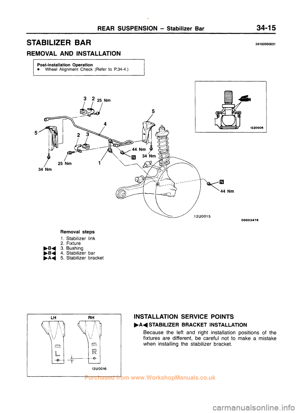 MITSUBISHI CARISMA 1995 Workshop Manual
www.WorkshopManuals.co.uk
Purchased from www.WorkshopManuals.co.uk MITSUBISHI CARISMA 1995 Workshop Manual
www.WorkshopManuals.co.uk
Purchased from www.WorkshopManuals.co.uk