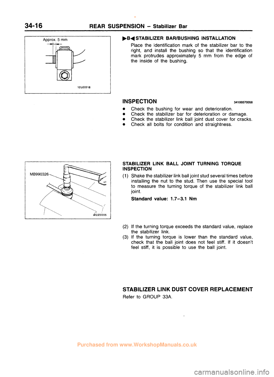 MITSUBISHI CARISMA 1995 Workshop Manual
www.WorkshopManuals.co.uk
Purchased from www.WorkshopManuals.co.uk MITSUBISHI CARISMA 1995 Workshop Manual
www.WorkshopManuals.co.uk
Purchased from www.WorkshopManuals.co.uk