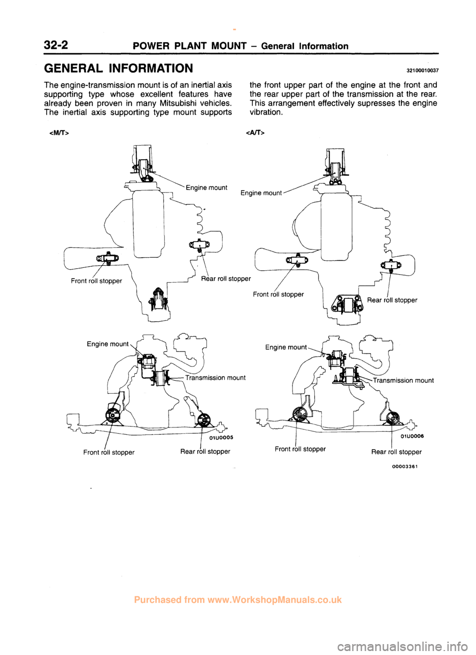 MITSUBISHI CARISMA 1995 Workshop Manual
www.WorkshopManuals.co.uk
Purchased from www.WorkshopManuals.co.uk MITSUBISHI CARISMA 1995 Workshop Manual
www.WorkshopManuals.co.uk
Purchased from www.WorkshopManuals.co.uk