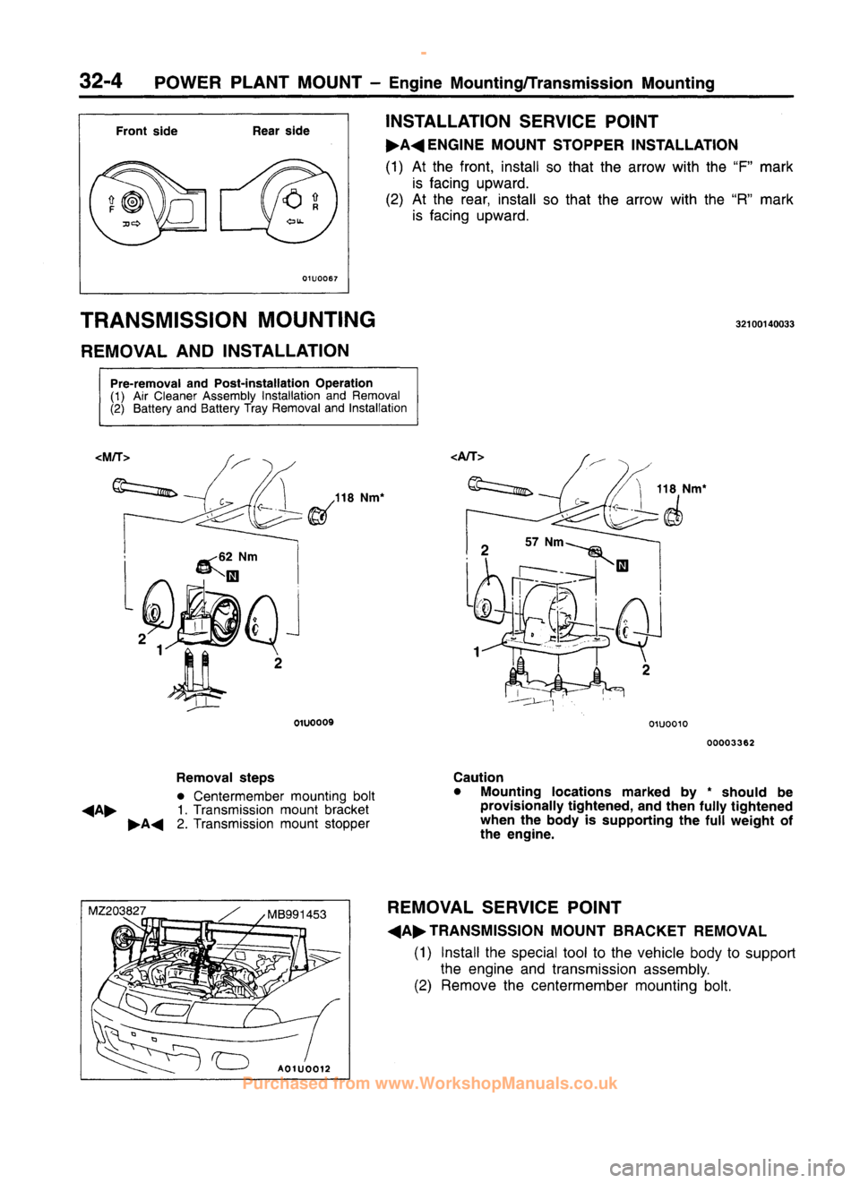 MITSUBISHI CARISMA 1995 Workshop Manual
www.WorkshopManuals.co.uk
Purchased from www.WorkshopManuals.co.uk MITSUBISHI CARISMA 1995 Workshop Manual
www.WorkshopManuals.co.uk
Purchased from www.WorkshopManuals.co.uk