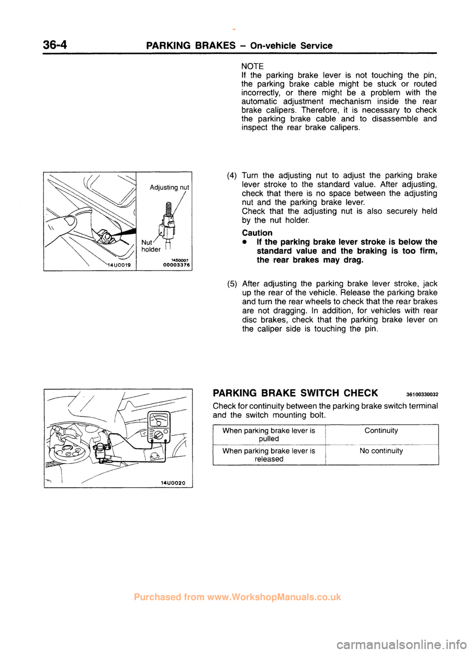 MITSUBISHI CARISMA 1995 Workshop Manual
www.WorkshopManuals.co.uk
Purchased from www.WorkshopManuals.co.uk MITSUBISHI CARISMA 1995 Workshop Manual
www.WorkshopManuals.co.uk
Purchased from www.WorkshopManuals.co.uk