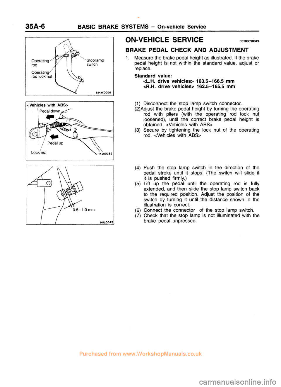 MITSUBISHI CARISMA 1995 Workshop Manual
www.WorkshopManuals.co.uk
Purchased from www.WorkshopManuals.co.uk MITSUBISHI CARISMA 1995 Workshop Manual
www.WorkshopManuals.co.uk
Purchased from www.WorkshopManuals.co.uk