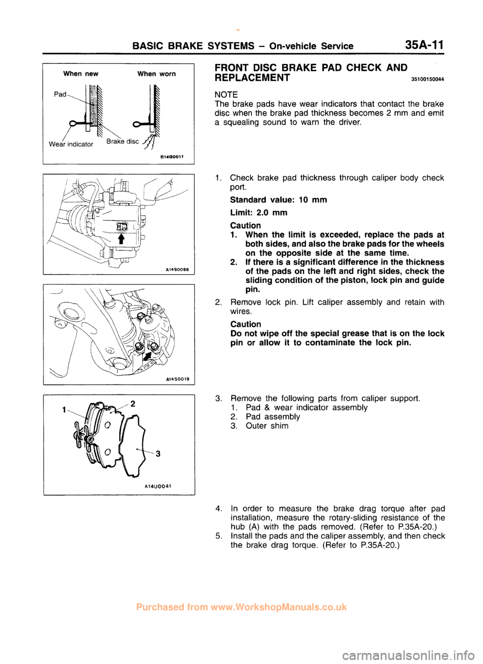 MITSUBISHI CARISMA 1995 Workshop Manual
www.WorkshopManuals.co.uk
Purchased from www.WorkshopManuals.co.uk MITSUBISHI CARISMA 1995 Workshop Manual
www.WorkshopManuals.co.uk
Purchased from www.WorkshopManuals.co.uk