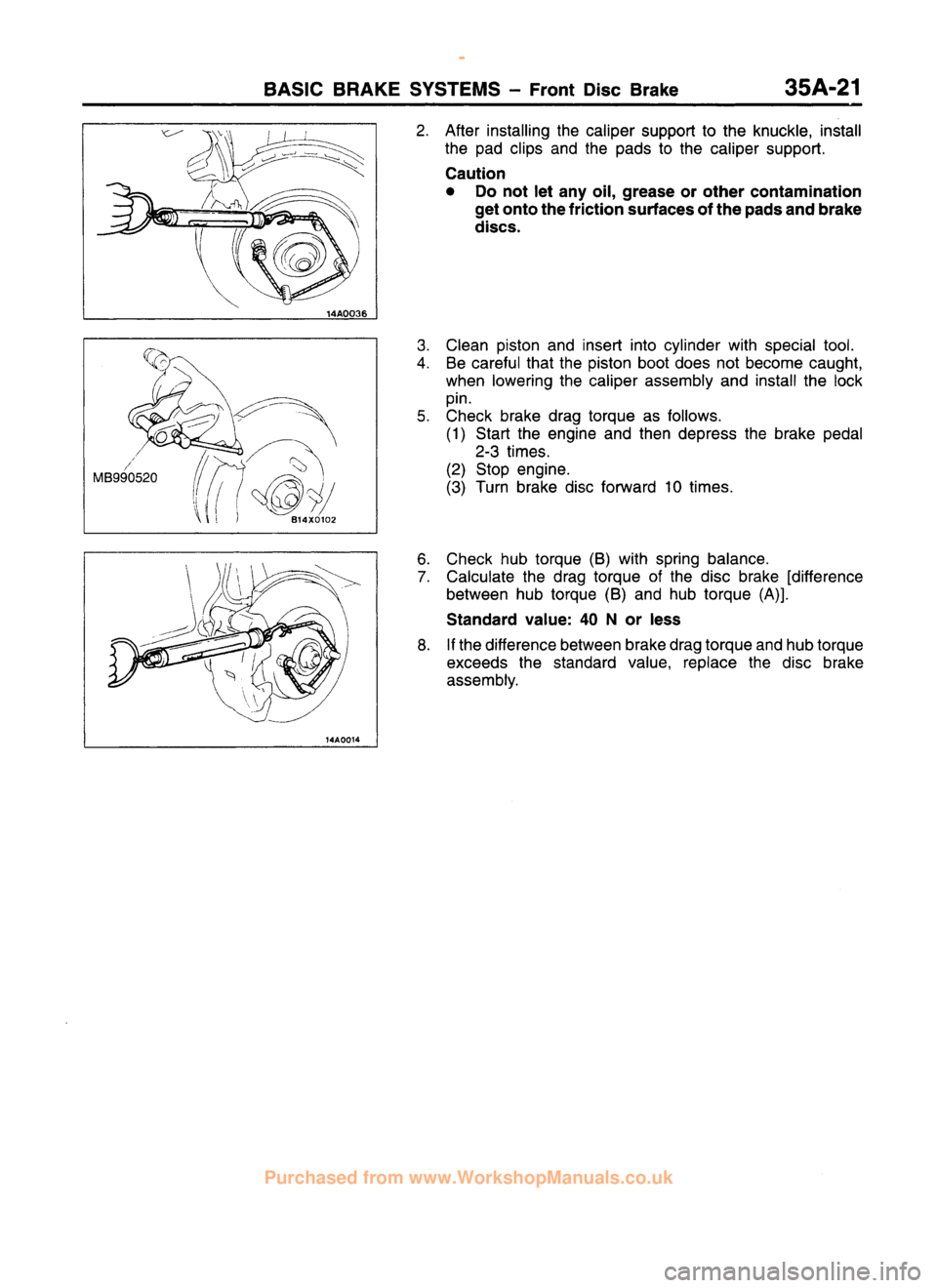 MITSUBISHI CARISMA 1995 Workshop Manual
www.WorkshopManuals.co.uk
Purchased from www.WorkshopManuals.co.uk MITSUBISHI CARISMA 1995 Workshop Manual
www.WorkshopManuals.co.uk
Purchased from www.WorkshopManuals.co.uk