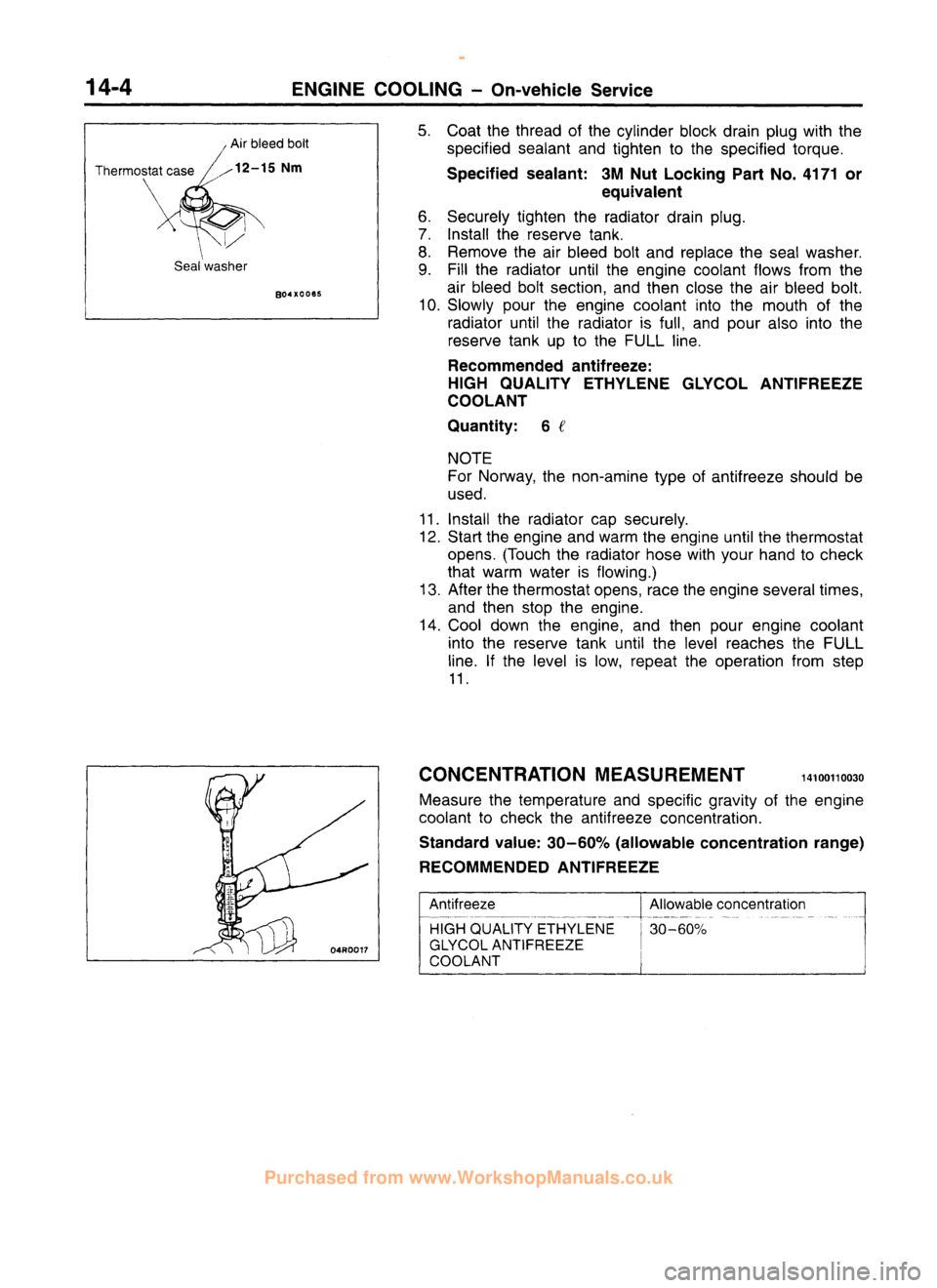 MITSUBISHI CARISMA 1995 Service Manual
www.WorkshopManuals.co.uk
Purchased from www.WorkshopManuals.co.uk MITSUBISHI CARISMA 1995 Service Manual
www.WorkshopManuals.co.uk
Purchased from www.WorkshopManuals.co.uk