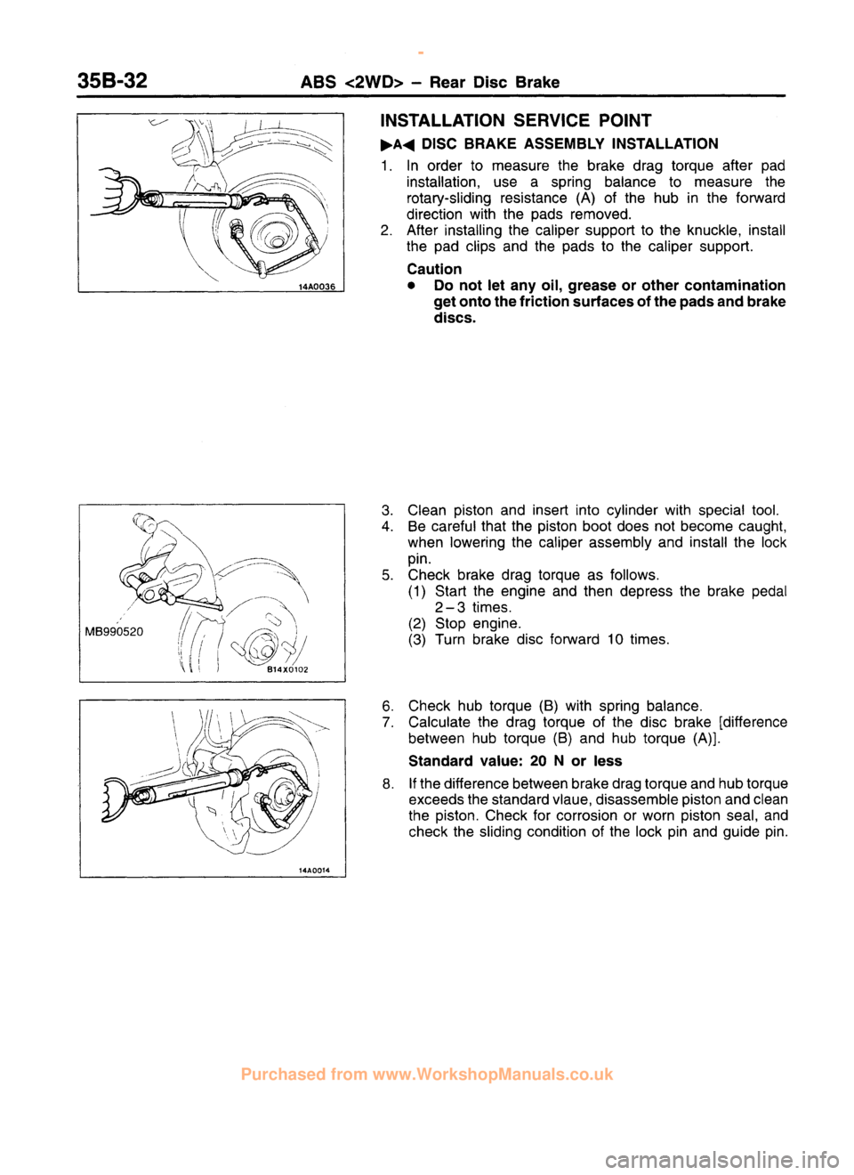MITSUBISHI CARISMA 1995 Workshop Manual
www.WorkshopManuals.co.uk
Purchased from www.WorkshopManuals.co.uk MITSUBISHI CARISMA 1995 Workshop Manual
www.WorkshopManuals.co.uk
Purchased from www.WorkshopManuals.co.uk