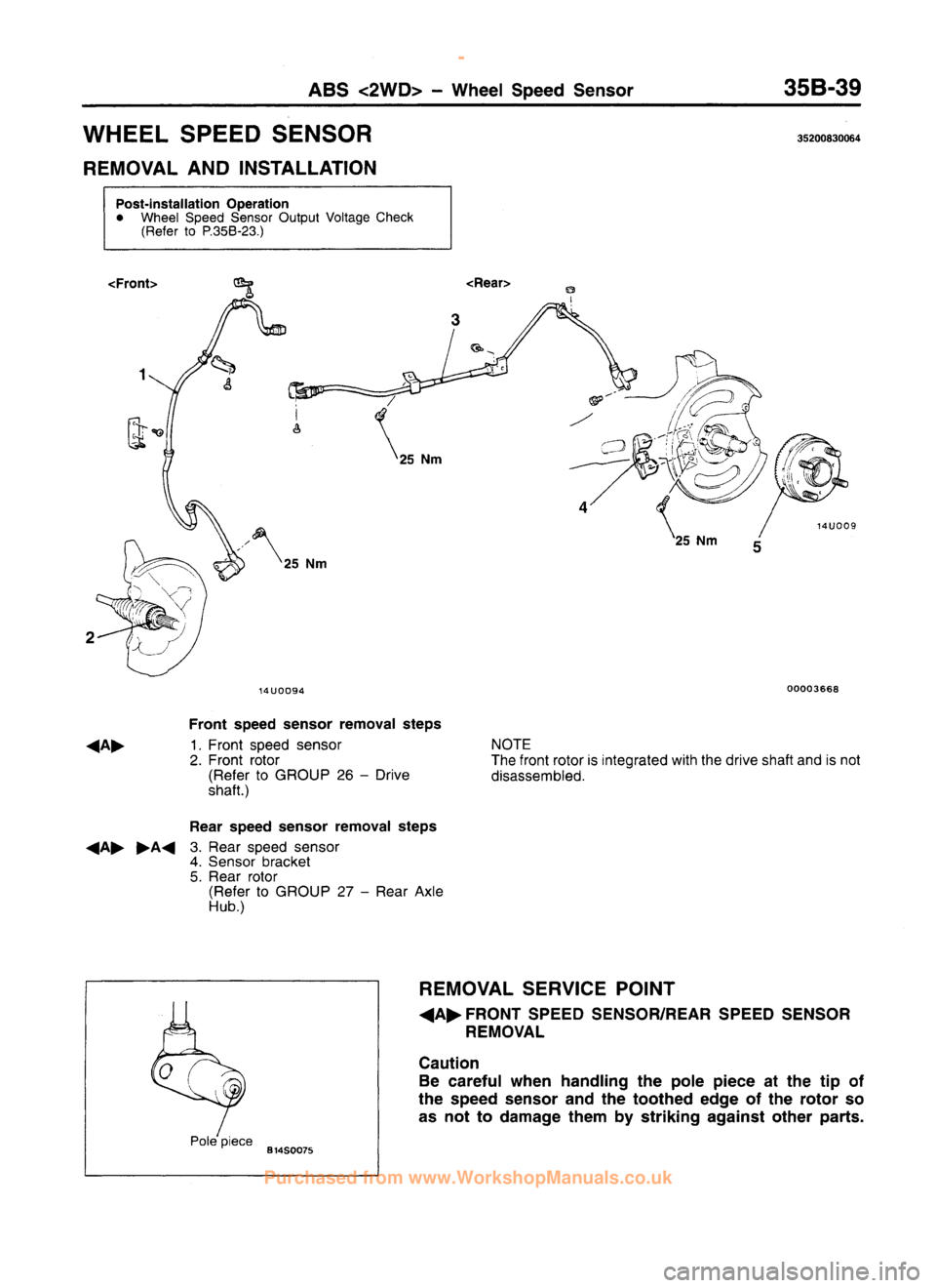 MITSUBISHI CARISMA 1995 Workshop Manual
www.WorkshopManuals.co.uk
Purchased from www.WorkshopManuals.co.uk MITSUBISHI CARISMA 1995 Workshop Manual
www.WorkshopManuals.co.uk
Purchased from www.WorkshopManuals.co.uk