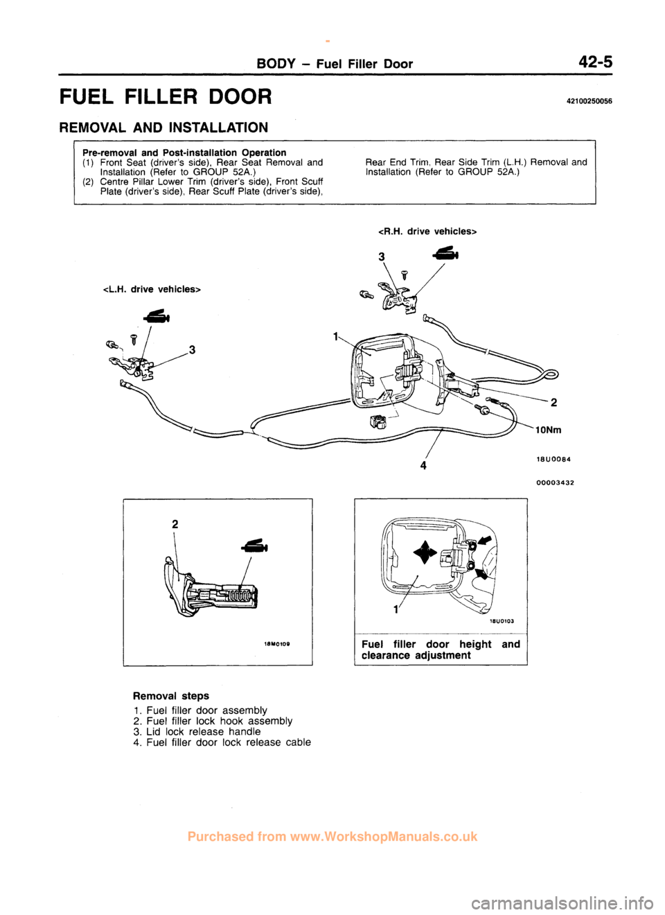 MITSUBISHI CARISMA 1995 Workshop Manual
www.WorkshopManuals.co.uk
Purchased from www.WorkshopManuals.co.uk MITSUBISHI CARISMA 1995 Workshop Manual
www.WorkshopManuals.co.uk
Purchased from www.WorkshopManuals.co.uk