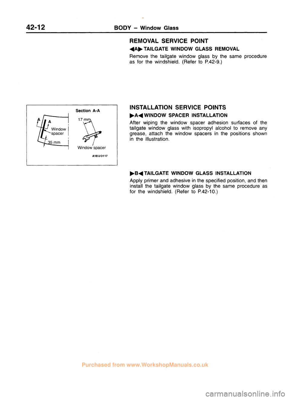 MITSUBISHI CARISMA 1995 Workshop Manual
www.WorkshopManuals.co.uk
Purchased from www.WorkshopManuals.co.uk MITSUBISHI CARISMA 1995 Workshop Manual
www.WorkshopManuals.co.uk
Purchased from www.WorkshopManuals.co.uk